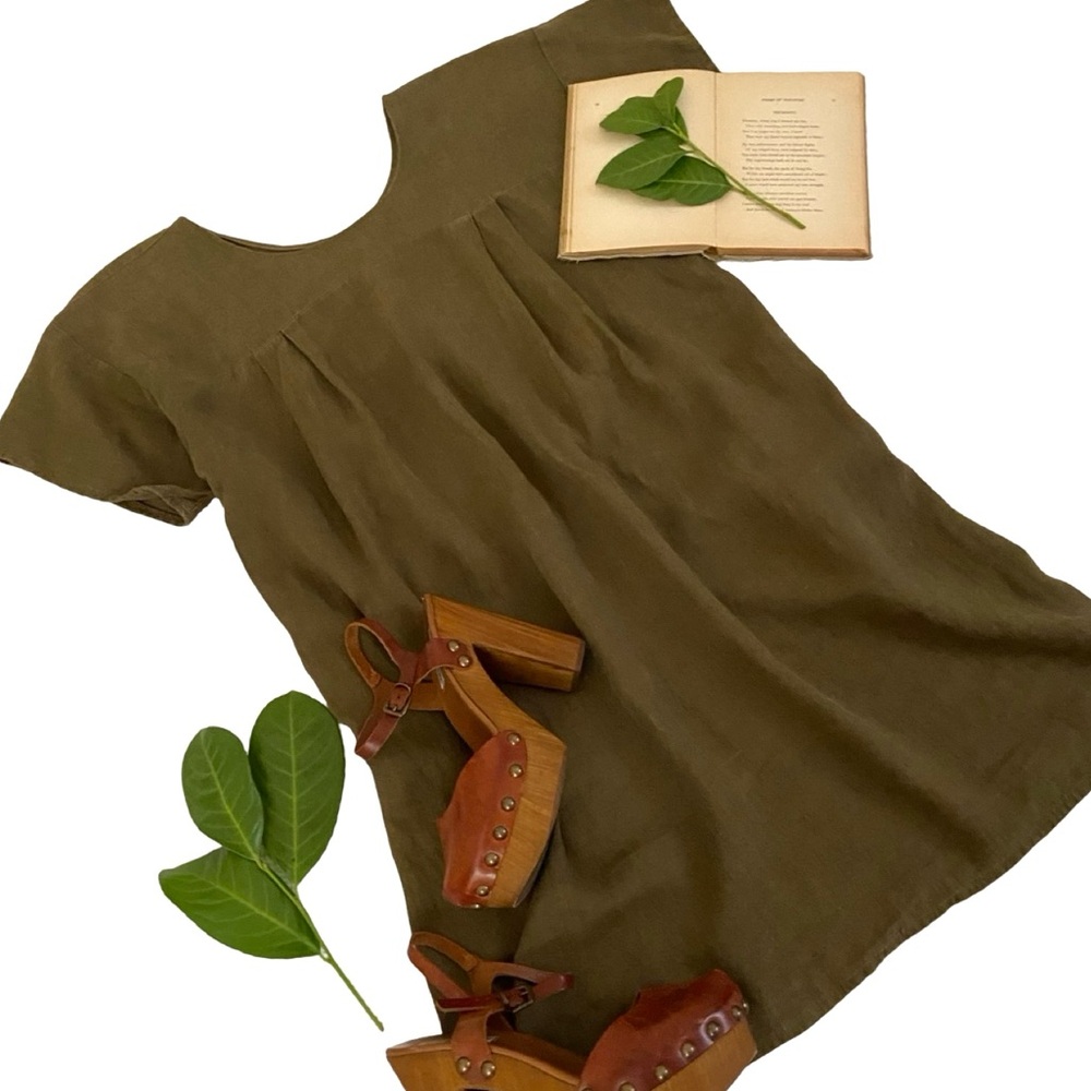 Le Bouton | Natural Linen Mini Dress
